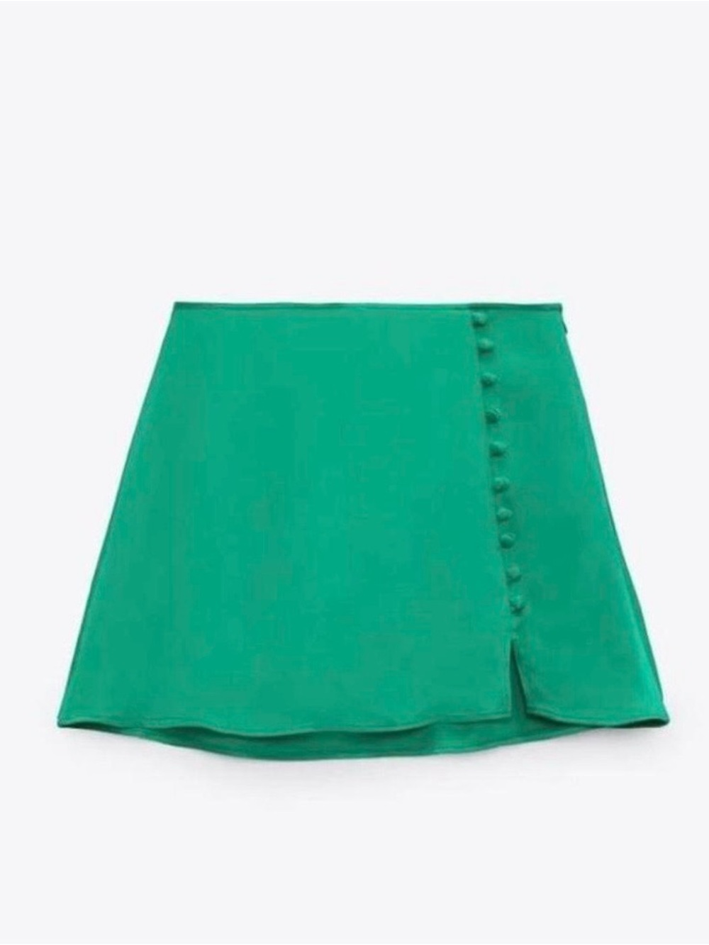 NWT Zara Satin Skort Green